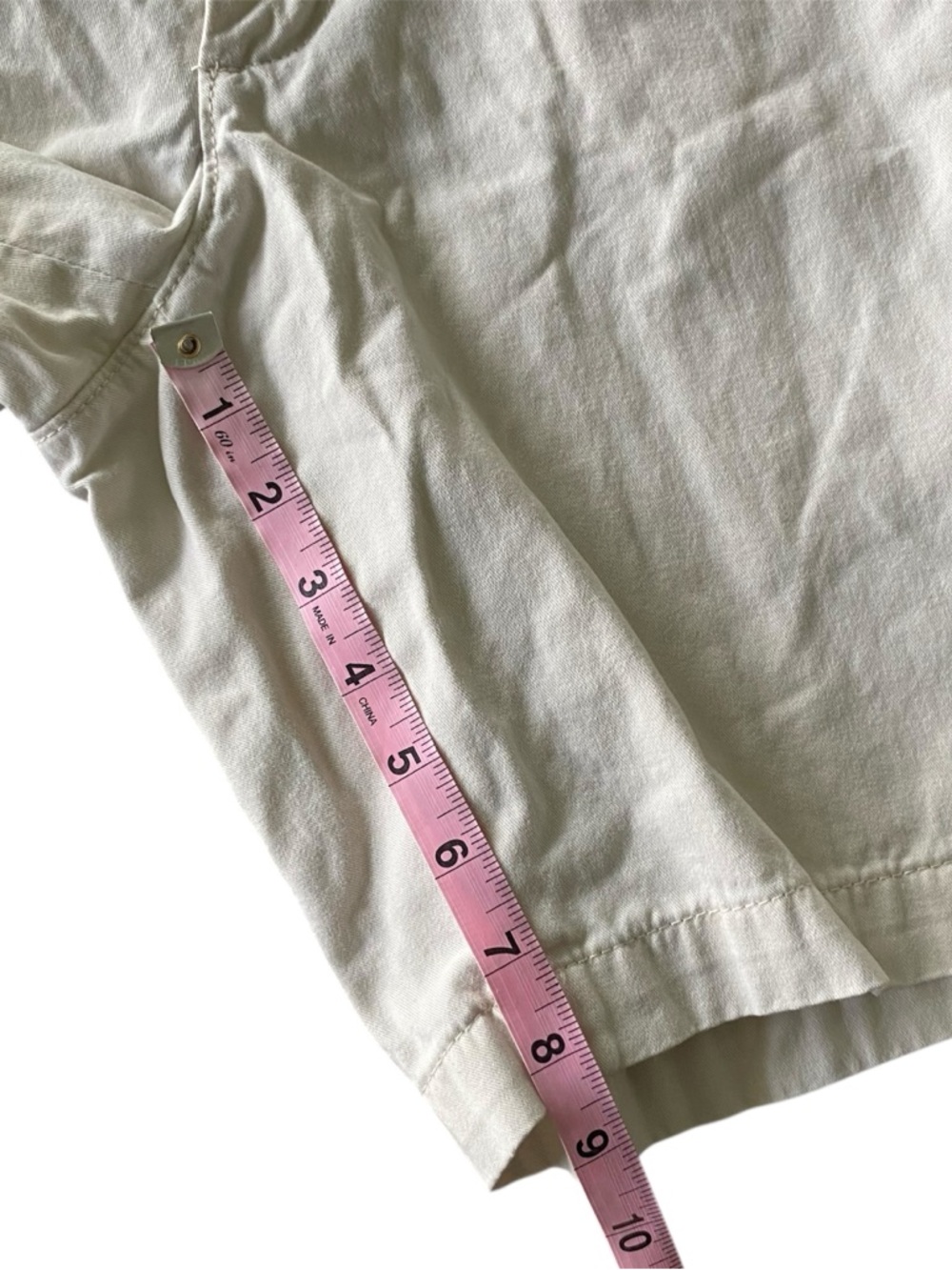 Club Room Mens Beige Cream 100% Cotton Shorts Size 34 Chino Golf Casual - Picture 7 of 7